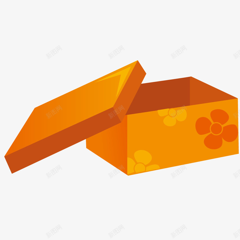 黄色模型盒子png免抠素材_新图网 https://ixintu.com 展示 时尚 时尚纸盒 模型物体 装饰
