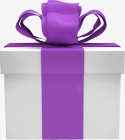 手绘紫色甜蜜礼盒素材