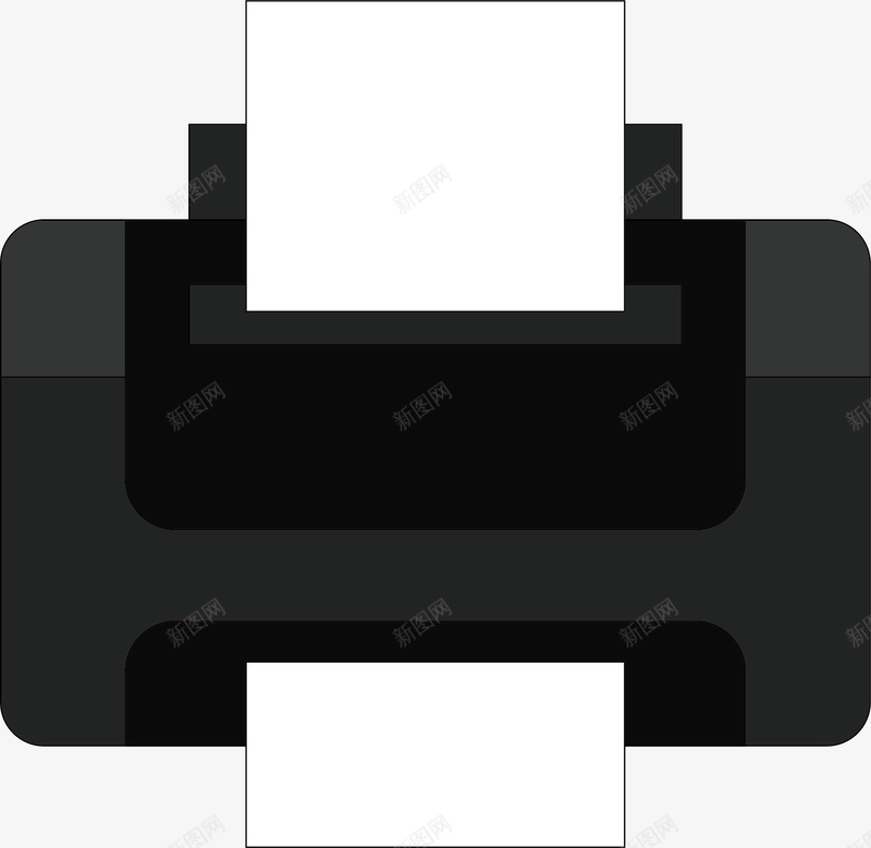 黑白打印png免抠素材_新图网 https://ixintu.com 微信打印机 打印机 照片打印机 电子 针式打印机 黑白