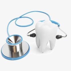 听诊器与牙齿模型素材