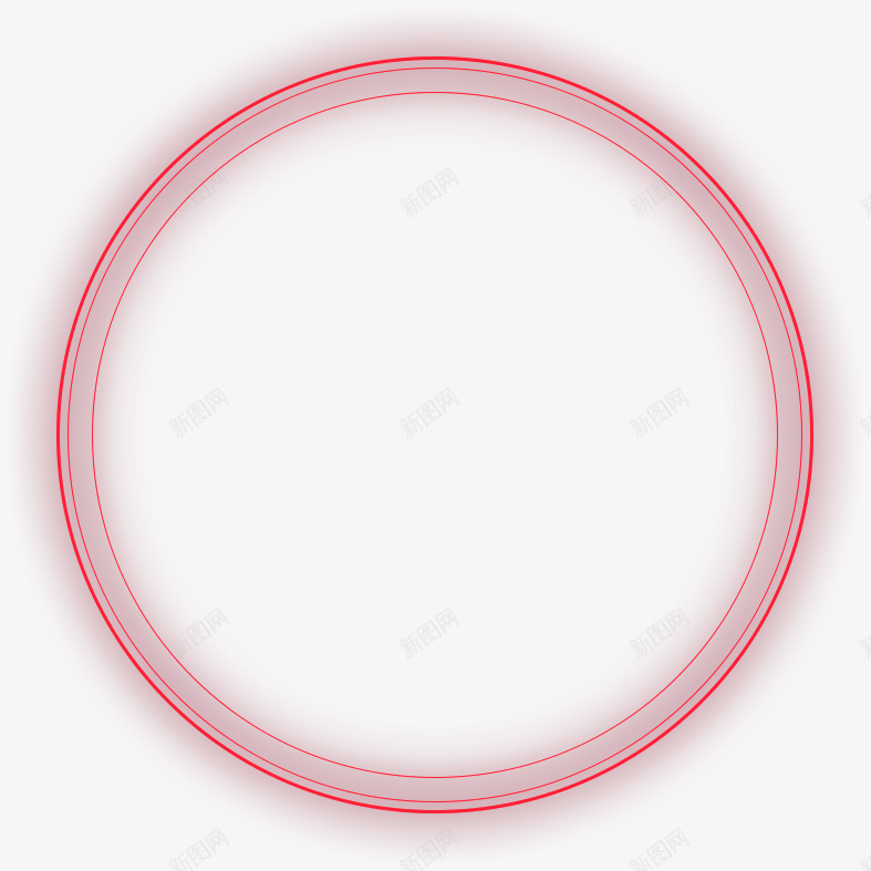 红色简约圆圈边框纹理png免抠素材_新图网 https://ixintu.com 免抠PNG 圆圈 简约 红色 边框纹理