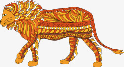 彩色狮子模型素材