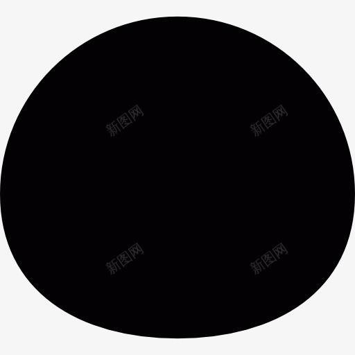 椭圆形的黑色图标png_新图网 https://ixintu.com 圆形状 染色 椭圆形