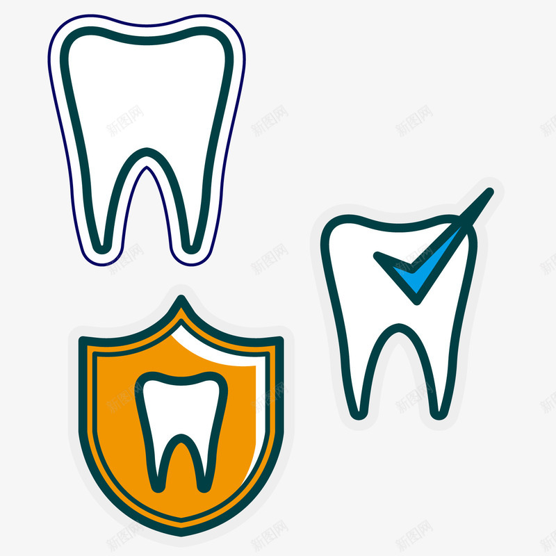 卡通口腔牙齿png免抠素材_新图网 https://ixintu.com 卡通 口腔 牙齿 牙齿模型 补牙