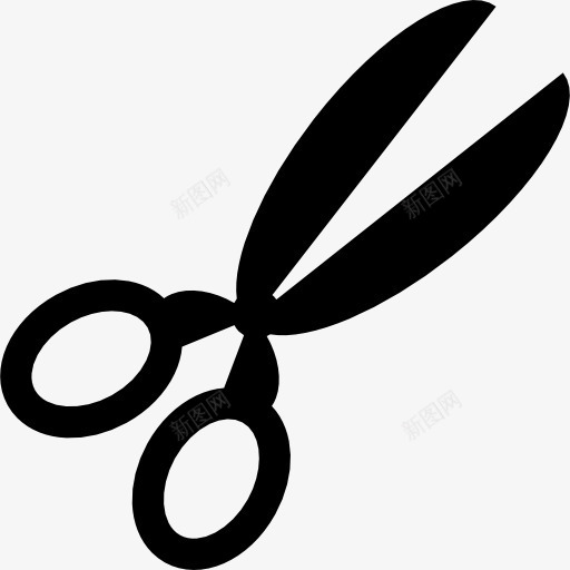 剪刀的黑色形状图标png_新图网 https://ixintu.com 刀具 切割 剪 剪刀 工具 工具和用具 界面 符号 黑