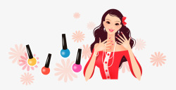 涂指甲油的美女美女化妆高清图片