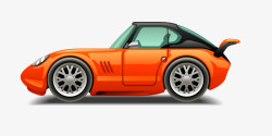 橘色汽车卡通图案橘色的汽车高清图片