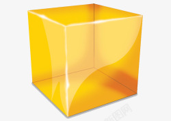 黄色立方体素材