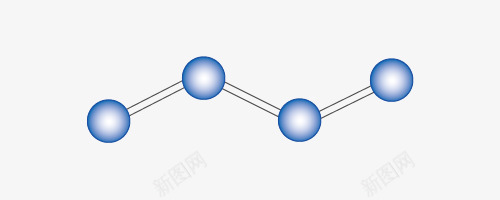 四分子8球棍模型png免抠素材_新图网 https://ixintu.com 四分子8球棍 手绘 模型 蓝色 高分子