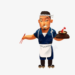 日本厨师卡通日本厨师高清图片