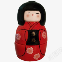 日本娃娃png免抠素材_新图网 https://ixintu.com 娃娃 红色 陶瓷