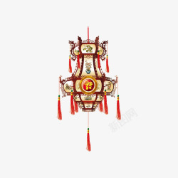 中国风古典绘画灯笼素材