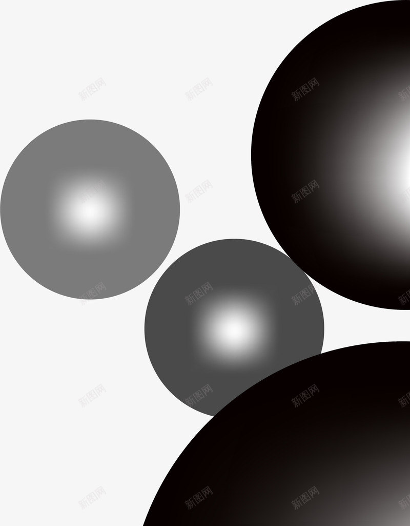 漂浮黑色圆圈png免抠素材_新图网 https://ixintu.com 叠加圆圈 漂浮圆圈 白色光晕 白色光点 白色闪光 黑色圆圈