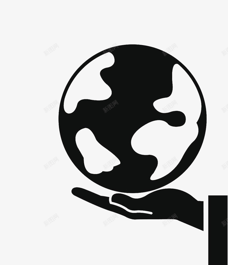 com 保护环境 关爱地球 图案 地球黑白 装饰 黑白