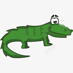 卡通绿色鳄鱼模型素材
