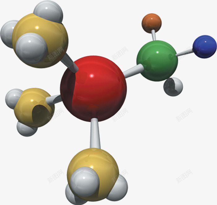 彩色化学模型医疗png免抠素材_新图网 https://ixintu.com 化学 医疗 彩色 模型