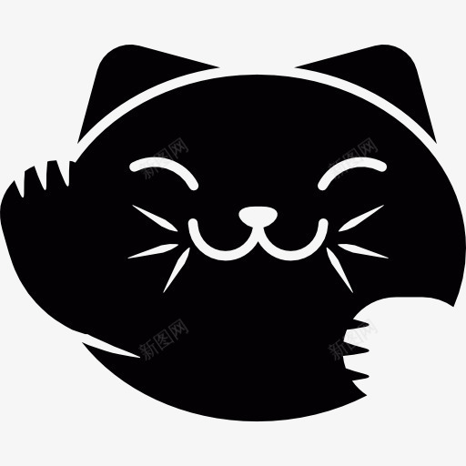 日本的猫的头图标png_新图网 https://ixintu.com 动物 宠物 日本 猫 运气