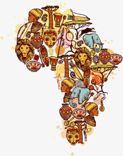 令人向往的美丽非洲矢量图素材