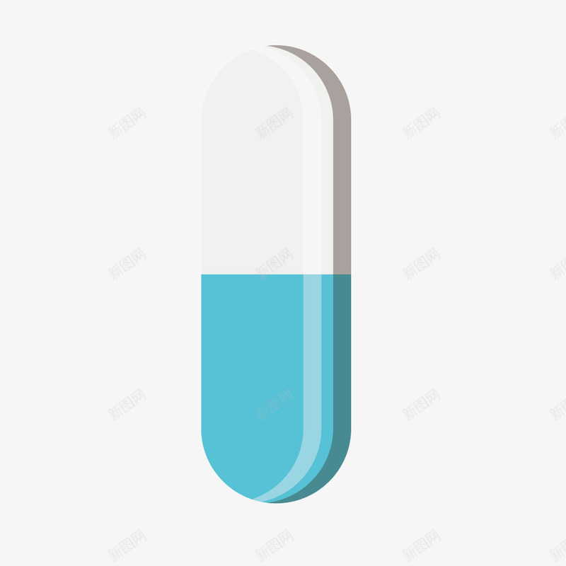 胶囊模型png免抠素材_新图网 https://ixintu.com 胶囊 药丸 蓝色