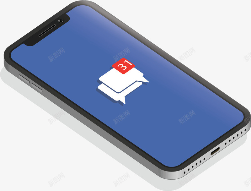 手机模型未读消息矢量图ai免抠素材_新图网 https://ixintu.com 手机 手机消息 手机端 未读消息 消息 矢量png 矢量图