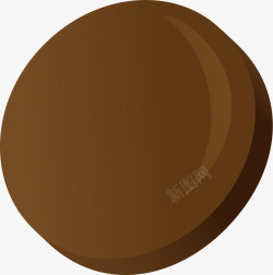 手绘棕色巧克力素材