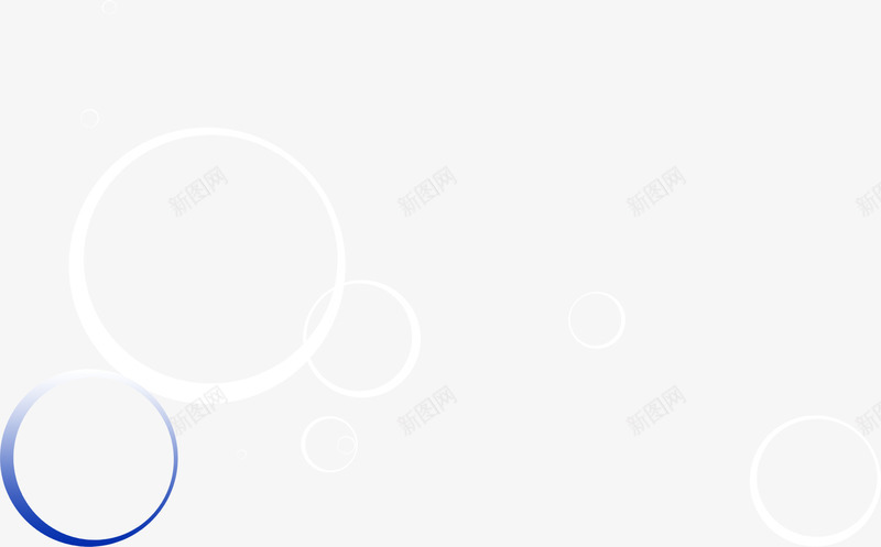 蓝色白色圆圈装饰png免抠素材_新图网 https://ixintu.com 圆圈 白色 蓝色 装饰