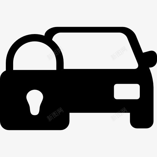 车锁图标png_新图网 https://ixintu.com 挂锁 汽车安全系统 车辆 运输 锁