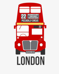 英国伦敦红色巴士素材