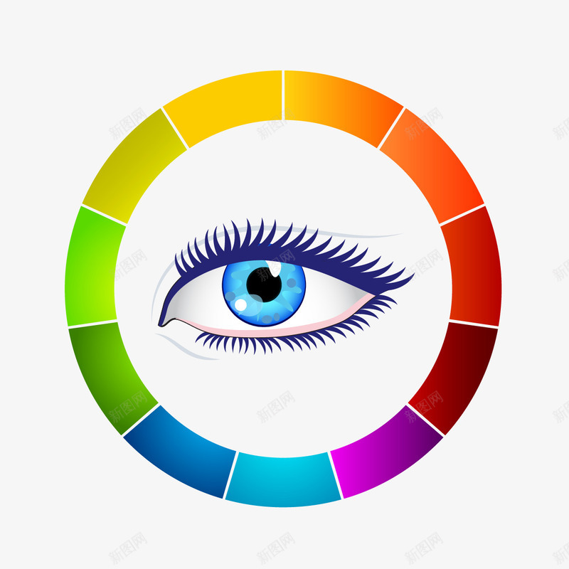彩色圆圈眼睛png免抠素材_新图网 https://ixintu.com 彩色圆圈 眼睛 蓝色眼睛