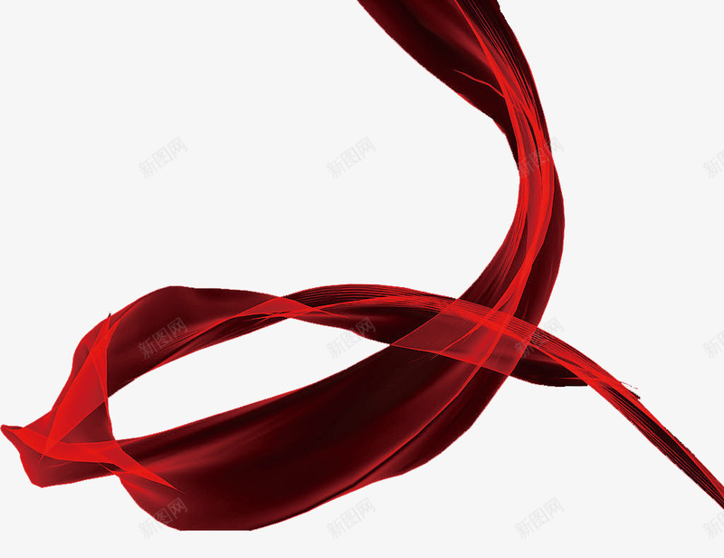红色的丝绸png免抠素材_新图网 https://ixintu.com 丝绸 红色 缎带 装饰