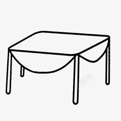 卡通方桌一张桌子简笔画图标高清图片