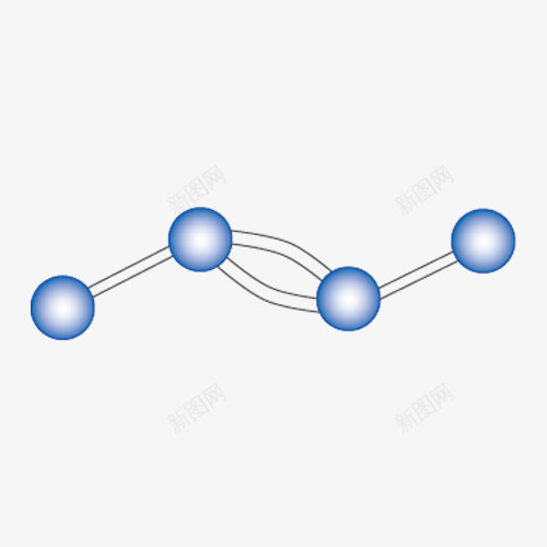 四分子7球棍模型png免抠素材_新图网 https://ixintu.com 化学 四分子7球棍模型 手绘 模型 蓝色 高分子