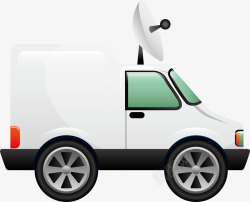 汽车雷达手绘白色汽车雷达高清图片