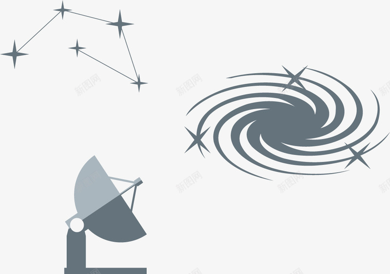 雷达星系png免抠素材_新图网 https://ixintu.com 天空 探测 星星 星系 漩涡 矢量免费图片素材 雷达