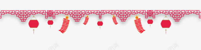 红色中国风门楣灯笼png免抠素材_新图网 https://ixintu.com 中国风门楣 放鞭炮 新年 新春 春节 红色灯笼 鞭炮