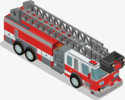 手绘消防车手绘创意红色消防车矢量图高清图片