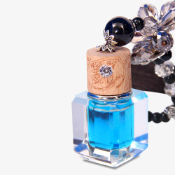挂件香水海洋蓝珠子挂件汽车香水高清图片