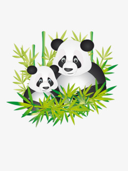 熊猫母子熊猫母子高清图片