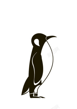卡通黑白企鹅元素素材