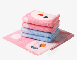 粉色毛巾童趣可爱面巾高清图片