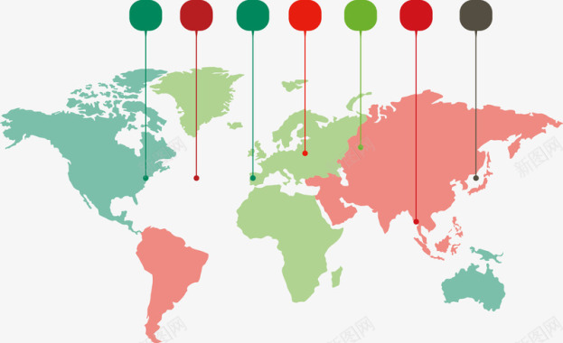 世界地图标记图标