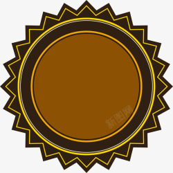 棕色圆圈卡片素材