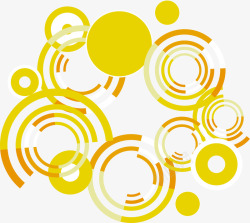 组合光圈黄色圆圈图案高清图片