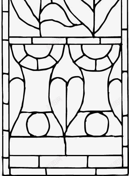 黑白传统窗户纹样矢量图ai免抠素材_新图网 https://ixintu.com 传统 古典 古窗 窗户纹样 黑白 矢量图