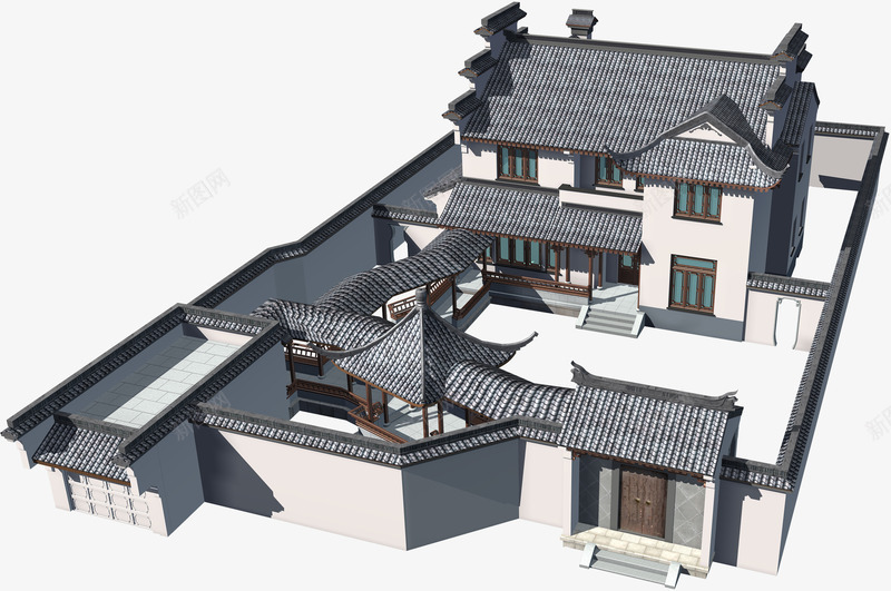 建筑模型png免抠素材_新图网 https://ixintu.com 古建筑 建筑 建筑模型 模型