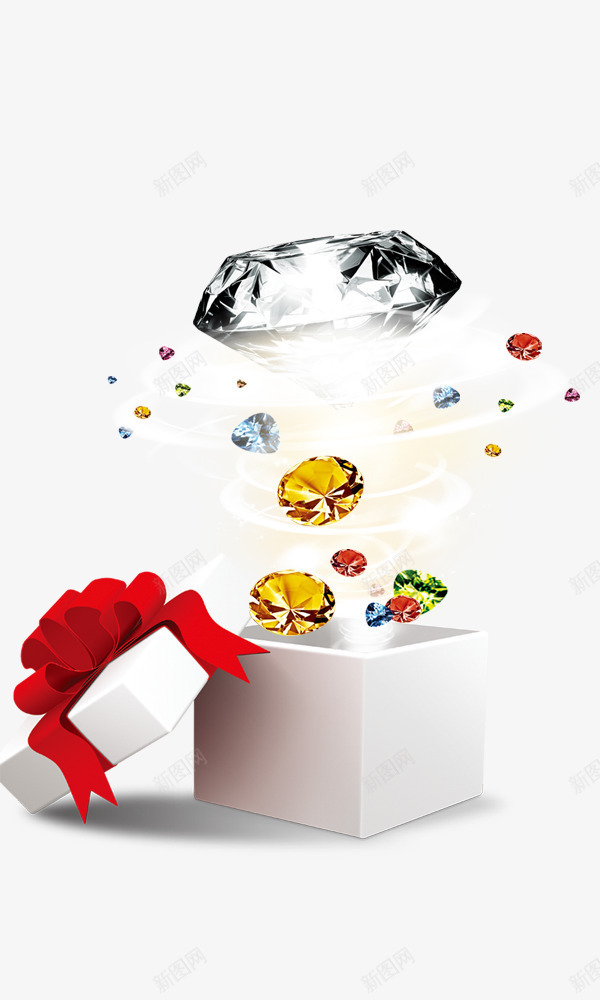 打开的礼盒png免抠素材_新图网 https://ixintu.com 打开的礼盒 礼物 钻石