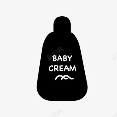 婴幼儿护肤霜图标图标