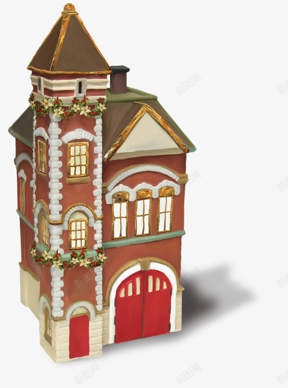 城堡欧洲建筑png免抠素材_新图网 https://ixintu.com 卡通 城堡 宗教 屋顶 模型 欧洲 阴影
