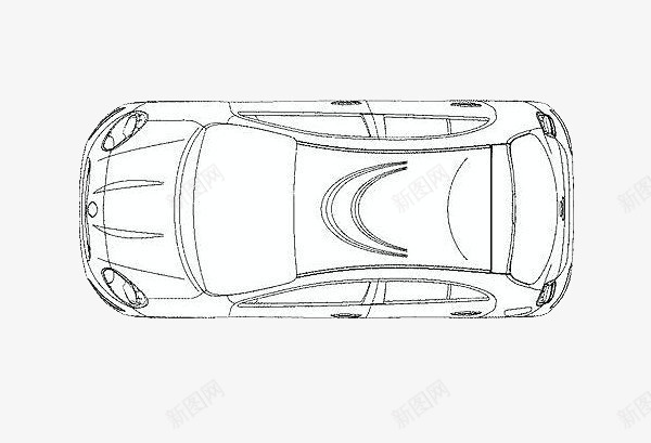 汽车轮廓png免抠素材_新图网 https://ixintu.com 图形 简单 轮廓 黑线