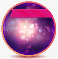 紫色梦幻圆圈边框纹理素材